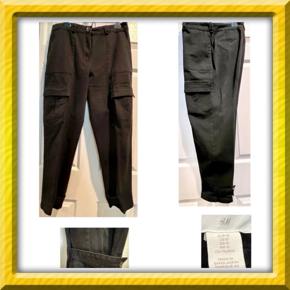 Pants cargo - H&M pants - black - size 10 - never worn. Perfect - BOGO